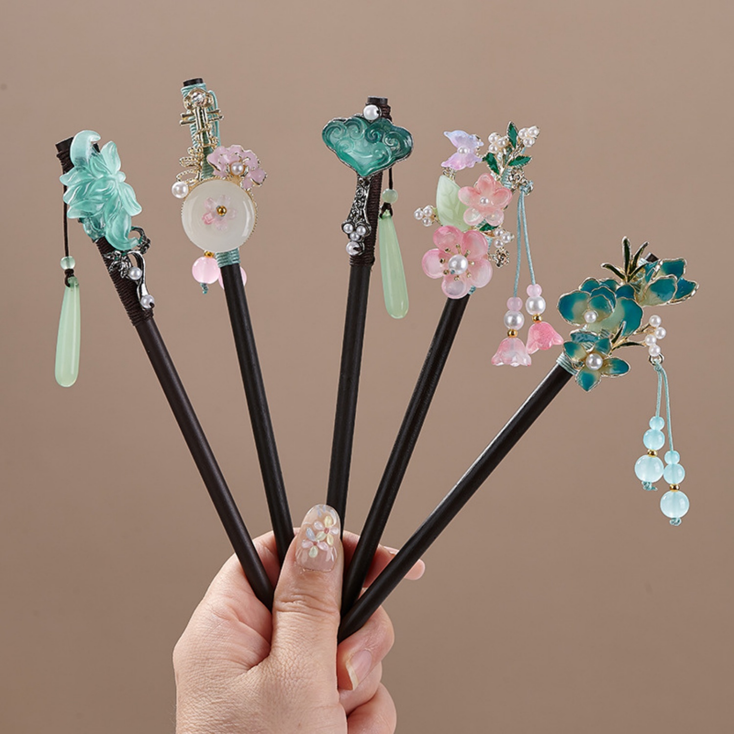 Supply Florist - Vintage-Blumen-Haarnadel für Damen, eleganter Haarstab aus