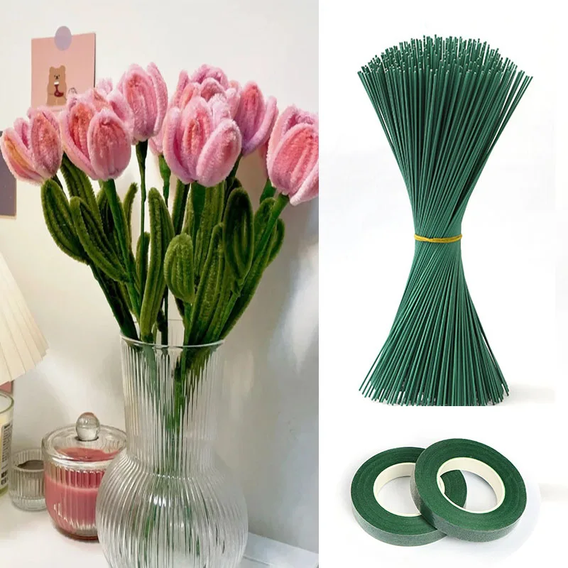 Florist Supply Bulk - Künstlicher Blumenstiel, Draht, Blumenstange, Stange für