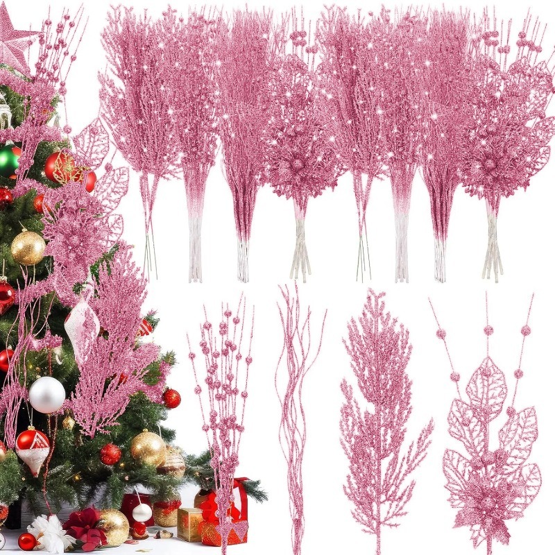 12 Stück rosa Weihnachtsbaum-D – Florist Supply Bulk Bewertung und Preis
