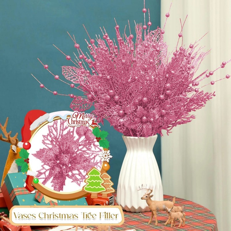 12 Stück rosa Weihnachtsbaum-D – Florist Supply Bulk Bewertung und Preis