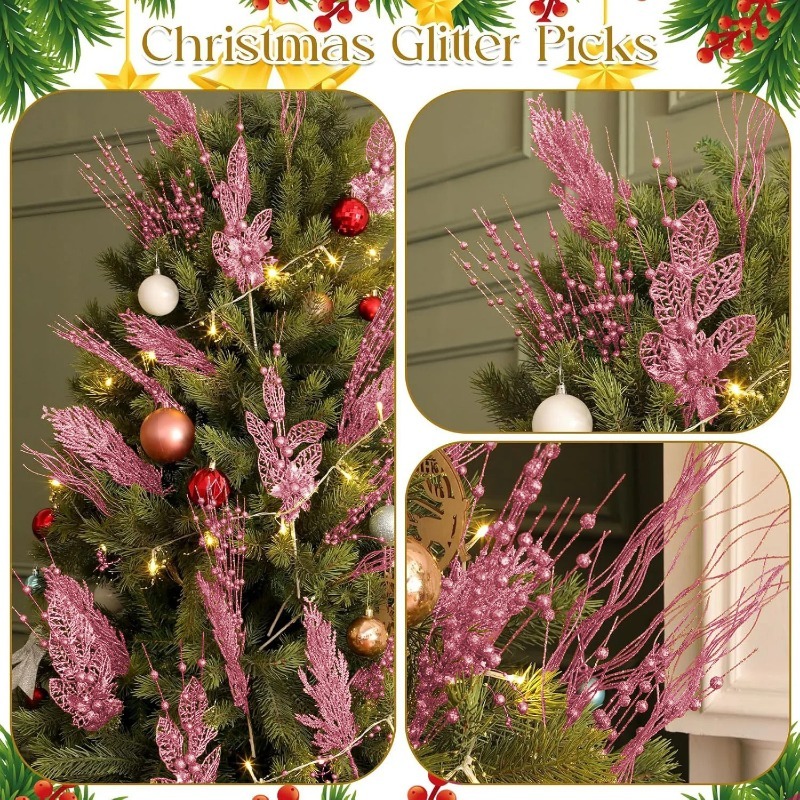 12 Stück rosa Weihnachtsbaum-D – Florist Supply Bulk Bewertung und Preis