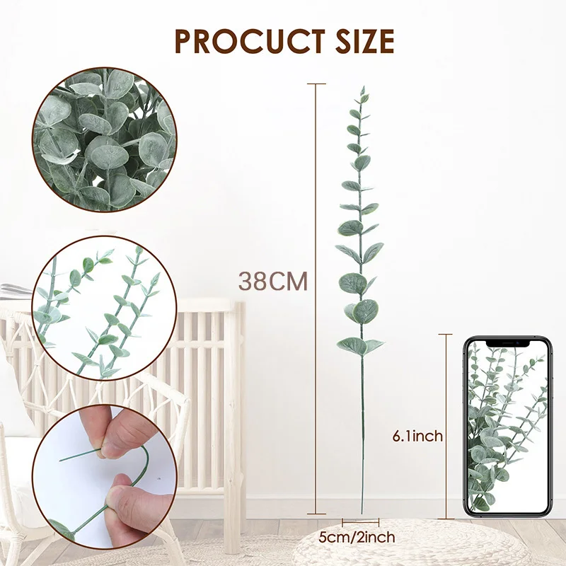 10 Stück 38 cm Eukalyptus-Stie – Florist Supply Bulk Bewertung und Preis
