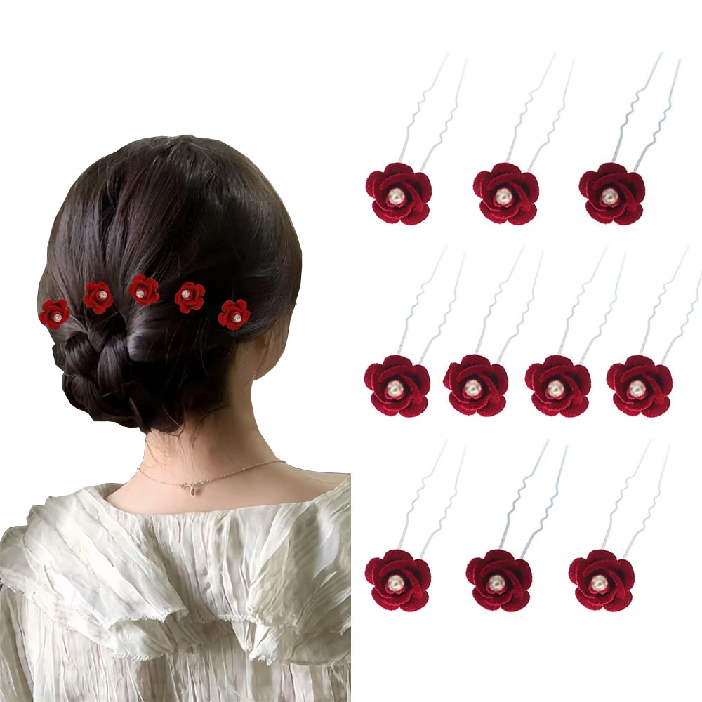 10 Stücke Rose Haarschmuck Hoc – Supply Florist Bewertung und Preis